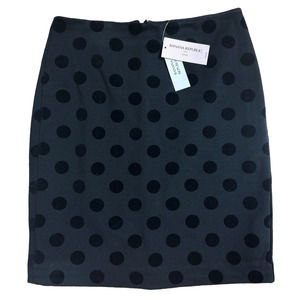 Banana Republic Women’s Mini Skirt Polka Dot Lined Back Slit & Zip Petite Size 0